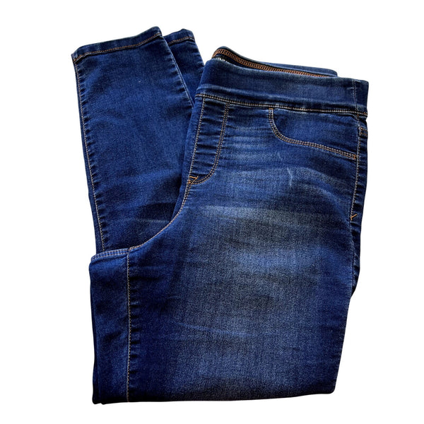 Nine West Dark Wash Pull On Skinny Jeans Size 12
