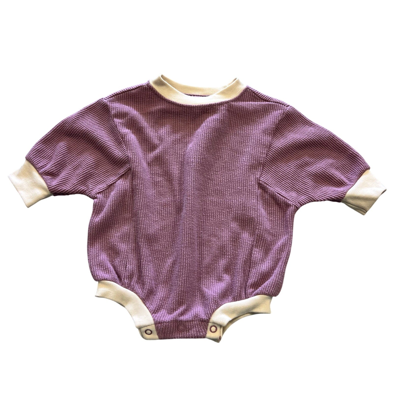 Cat & Jack Mauve Ribbed Romper Size 0-3 Mo