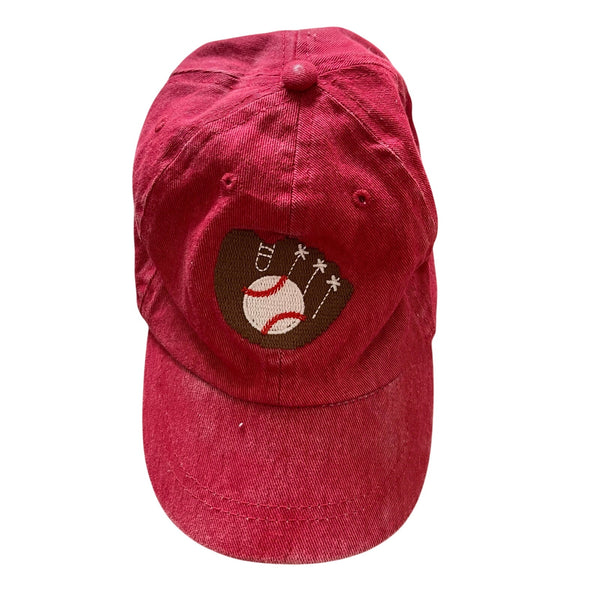 Mudpie Red Baseball Hat Toddler Boys