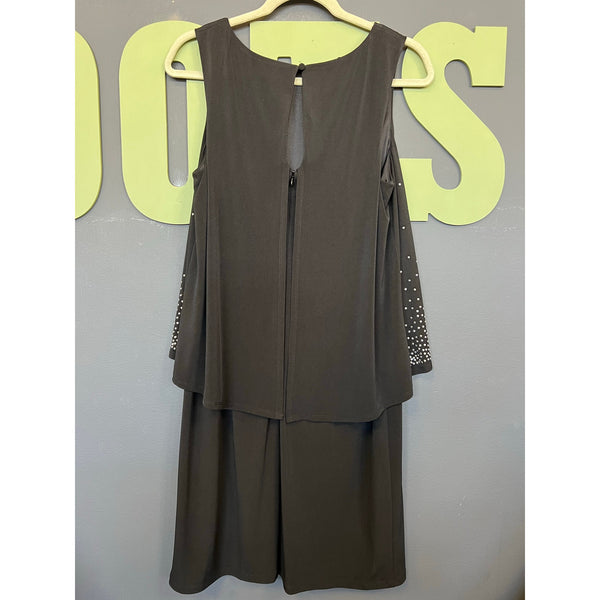 Jessica Howard Black Studded Sleeveless Dress Size 10