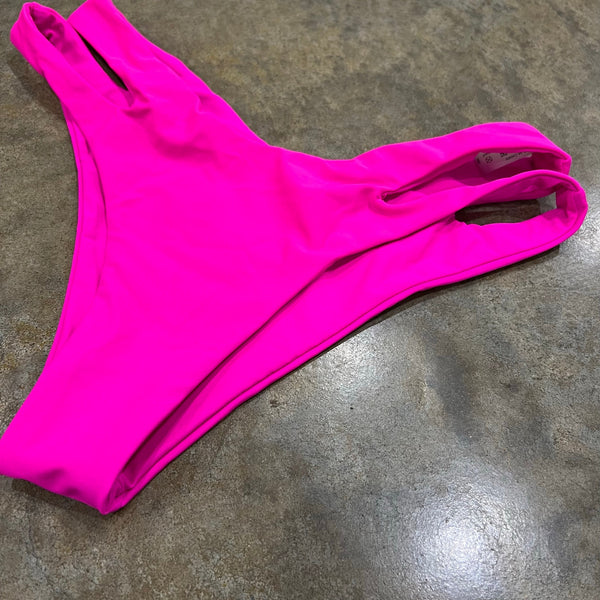 Hot Pink Cheeky Bikini Bottoms Medium