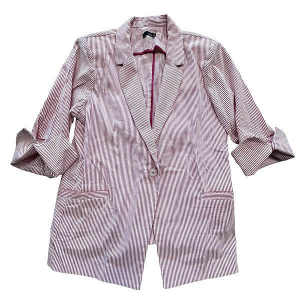 Renuar Pink Seersucket Blazer Size 14