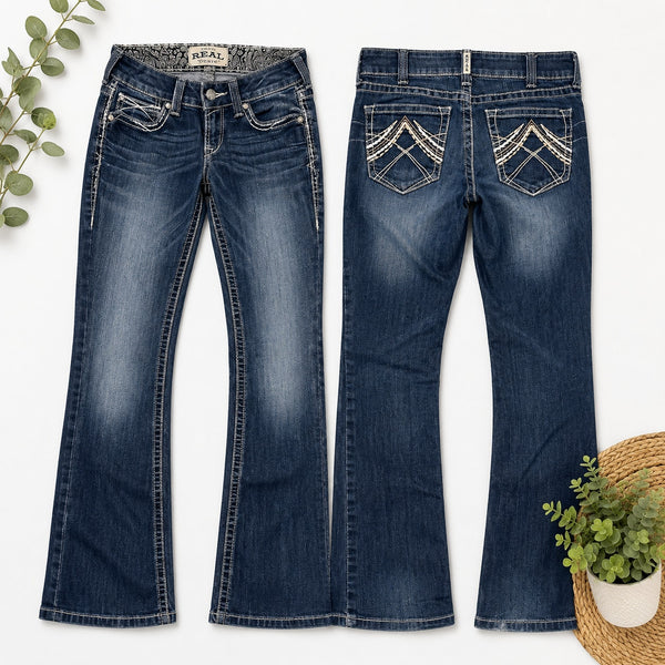Ariat Real Denim Dark Wash Bootcut Jeans Size 28 Long