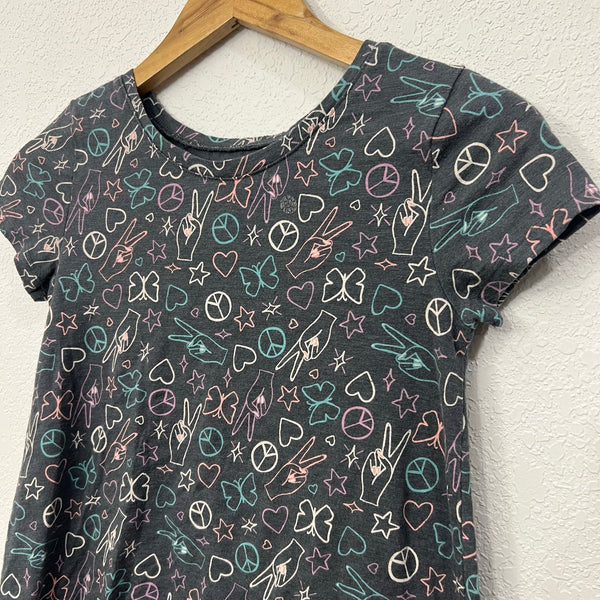 SO Girls Peace & Butterfly Dress Size Youth Large