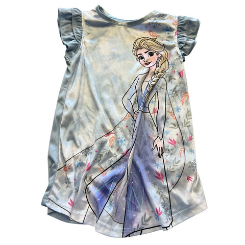 Disney Frozen Elsa Satin Girls Ruffle Sleeve Nightgown Size 3T