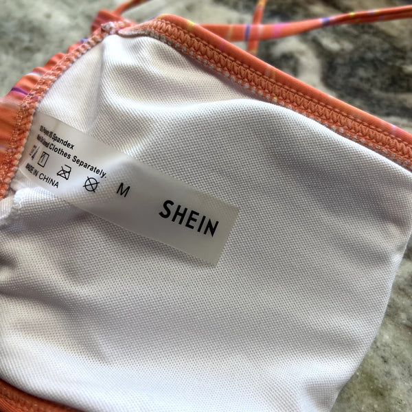 Pastel Metallic Tube Top Bikini Top Size Medium