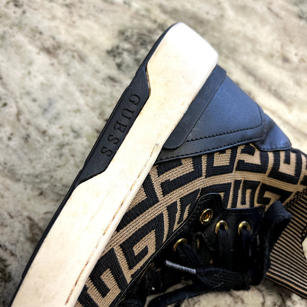 Guess Manney Logo Knit High Top Sneakers Women's Size 7.5