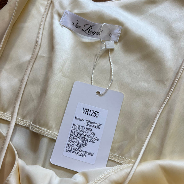 NWT Ivory Satin Spaghetti Strap Tank Top Small