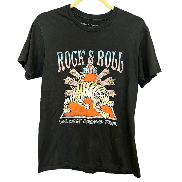 Black Sparrow Rock & Roll Tiger Graphic Tee Small
