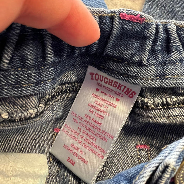 Toughskins Girls Medium Wash Straight Leg Jeans Size 24 Mo