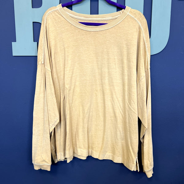 Old Navy Easy Tee Mustard Basic Top Size XXL