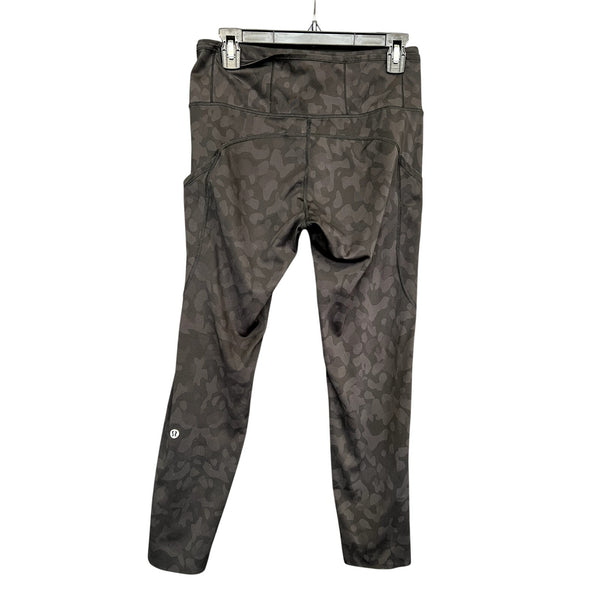 Women's Black Camo Cropped Leggings Size 10