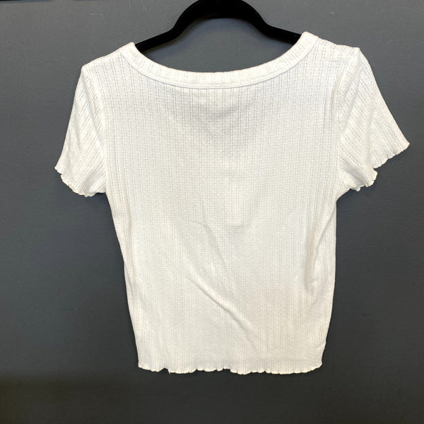 American Eagle White Knit Blouse Size Medium