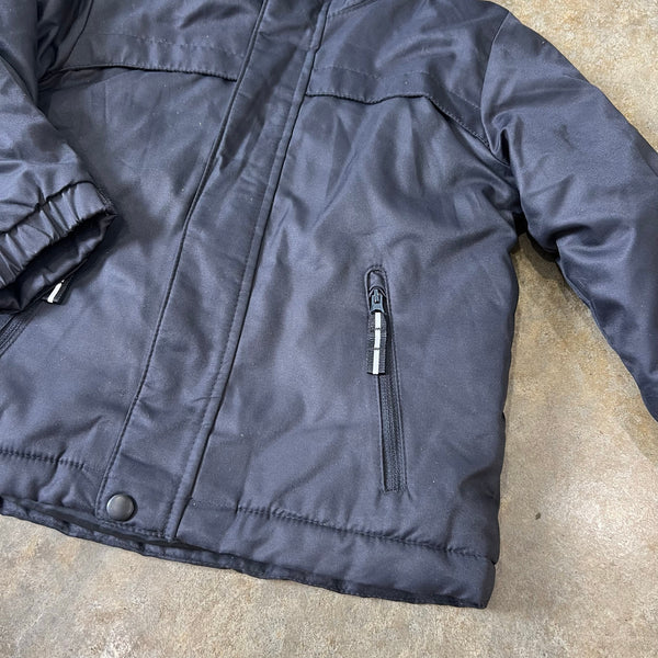 Cat & Jack Black Heavy Hooded Winter Coat Size 4T