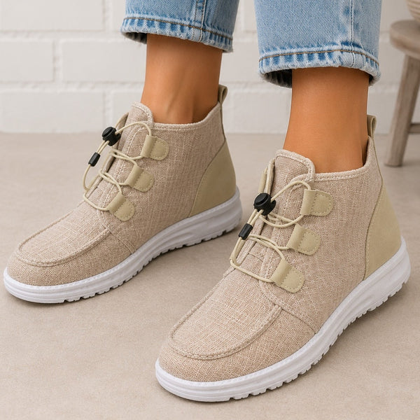 Women's Tan High Top Slip On Shoes Size 10.5