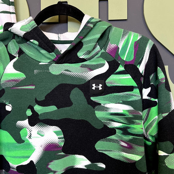 Under Armour Boys Black + Green Jogger Hoodie Two Piece Set Youth XL