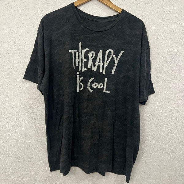 Therapy is Cool Camo Graphic Tee Size 2XL