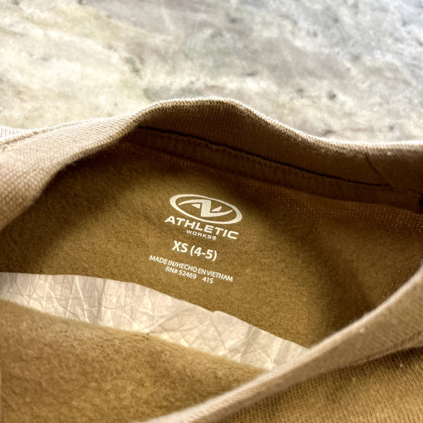 100 Days of School Kitten Khaki Sweatshirt Girls XS