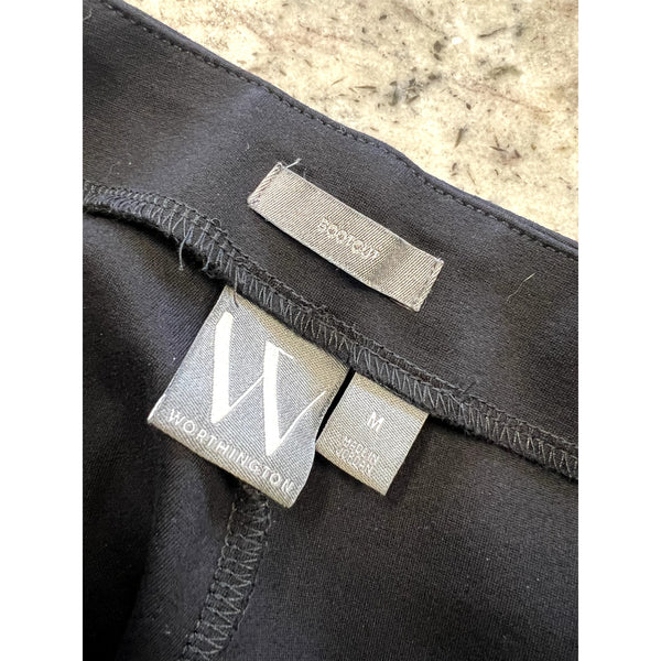 Worthington Front Slit Black Bootcut Dress Pants Size Medium