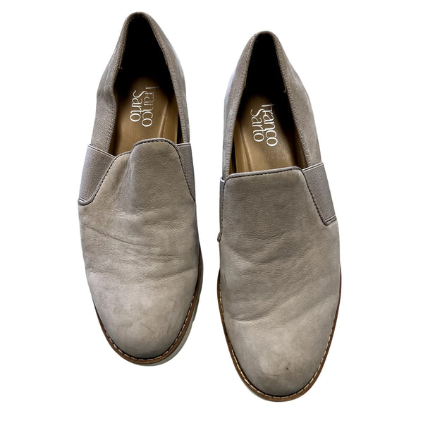 Franco Sarto Taupe Suede Haylee Loafers Women's Size 7