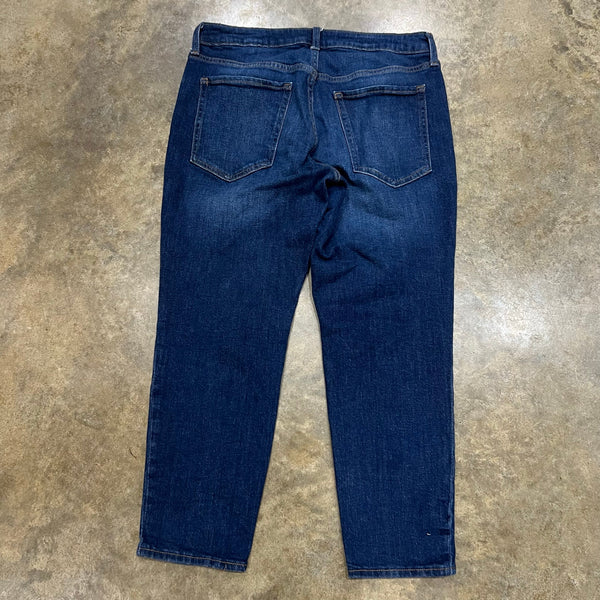 Old Navy Dark Wash Mid Rise OG Straight Leg Jeans Size 12 Petite