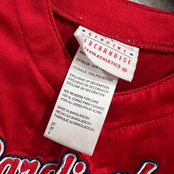 STL Cardinals Full Button Front Red Cardinals Jersey Size 2T