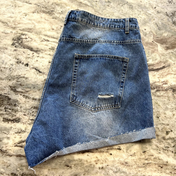 Women's Denim Cutoff Shorts Size 3XL