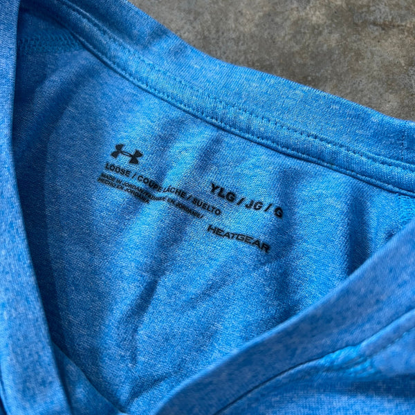 Under Armour Loose Fit Bright Blue Short Sleeve Tee Youth Medium