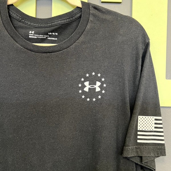 Under Armour Men's Freedom Black S/S Loose Fit Graphic Tee Medium