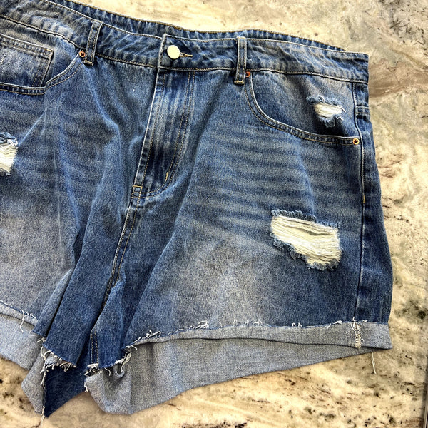 Women's Denim Cutoff Shorts Size 3XL