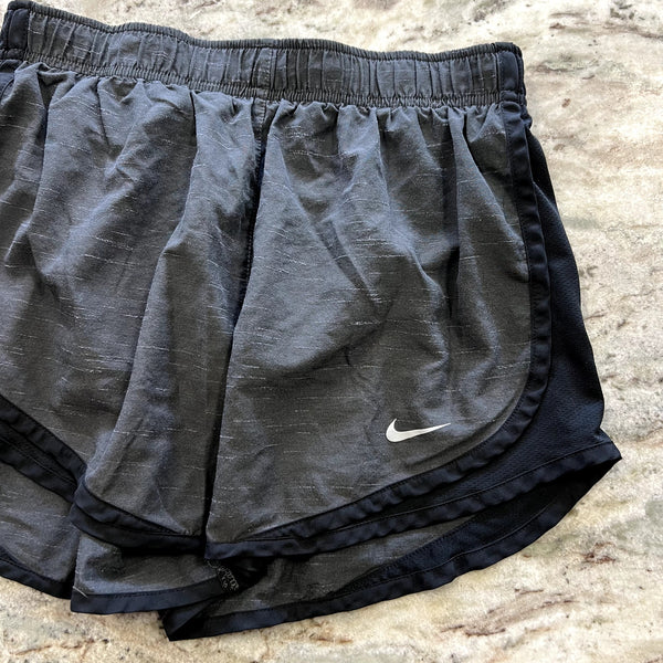 Nike Dri Fit Black Heathered Tempo Running Shorts Small