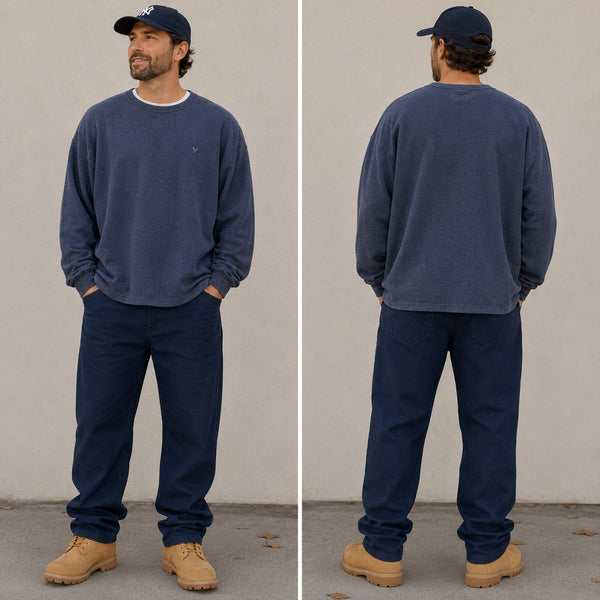 American Eagle Men's Navy Blue Super Soft Standard Fit Thermal Top Size XXL