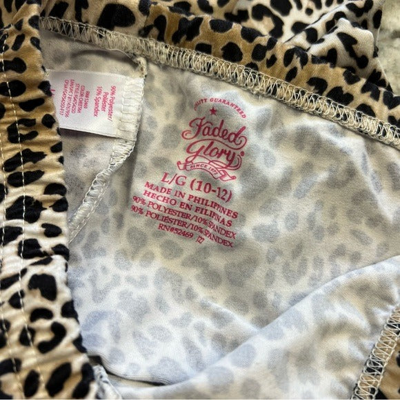 Girls Leopard Leggings Size 10/12