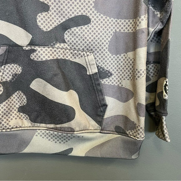 Boys NBA Gray Camo Hoodie Size XL