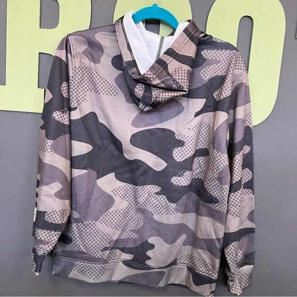 Boys NBA Gray Camo Hoodie Size XL