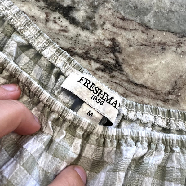 Freshman Sage + White Bohemian Blouse Size Medium