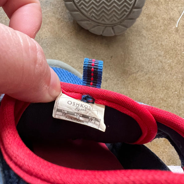 OshKosh Boys Blue & Red Water Sandals Size 11