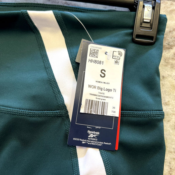 NWT Reebok Women's High Rise Training Leggings Forrest Green Small