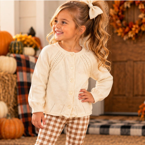 Edgehill Collection Vintage Cream Toddlers Cardigan Size 2T