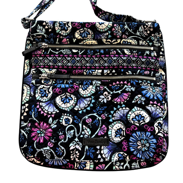 Vera Bradley Triple Zip Hipster Retired Blue Paisley Pattern
