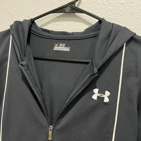 Under Armour All Season Gear Black Full Zip Hooded Jacket Medium