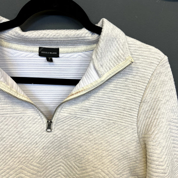 Buckle Black Ivory Crossover Quarter Zip Pullover Women's Small