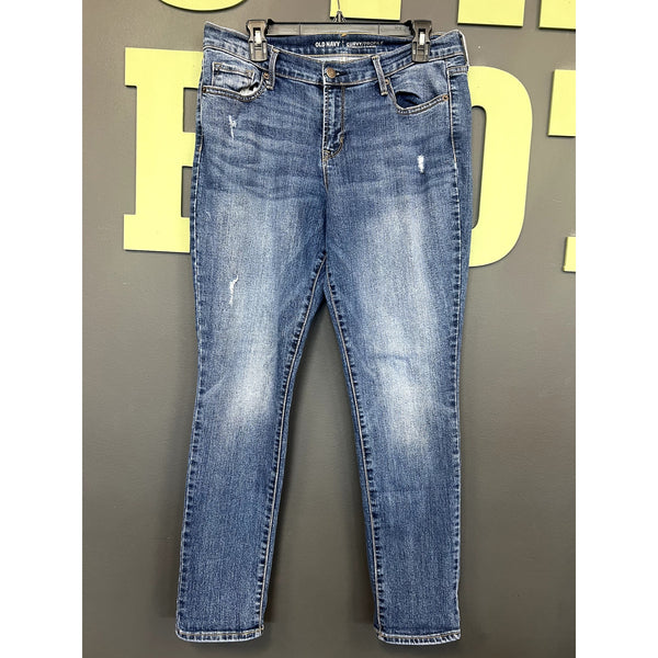 Old Navy Curvy Profile Mid Rise Straight Leg Jeans Size 12