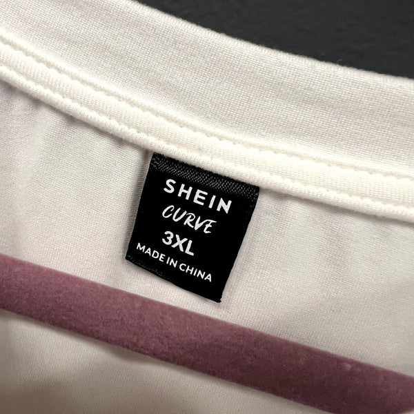 Women's Basic White Layering Long Sleeve Top Size 3XL