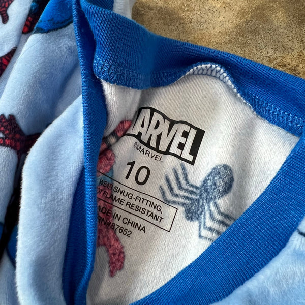 Marvel Plush Spider Man Pajama Set Boys Size 10