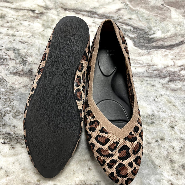 NWOT A New Day Leopard Ballet Flats Size 8