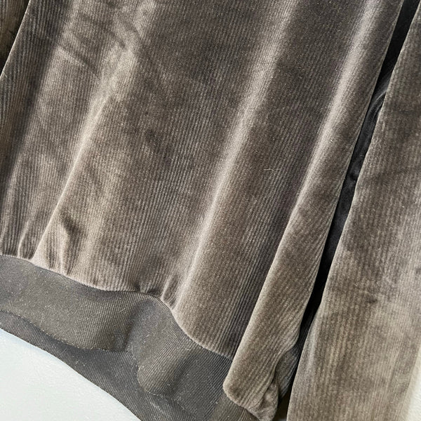 Joyspun Black Velour Ribbed Lounge Sweatshirt Medium