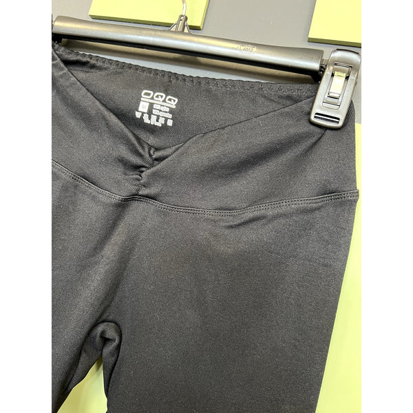 OQQ Low Rise Twist Front Flare Ribbed Leggings Size Medium