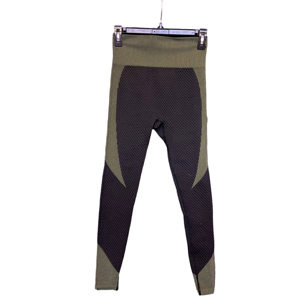 Black + Green Sculpting Leggings Small