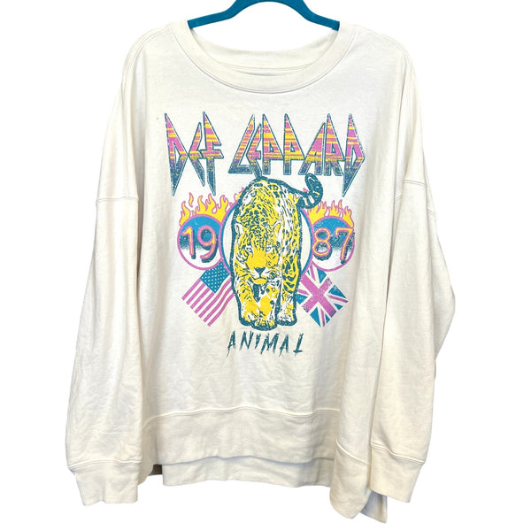 Def Leppard Graphic Sweatshirt Size Women's 2XL